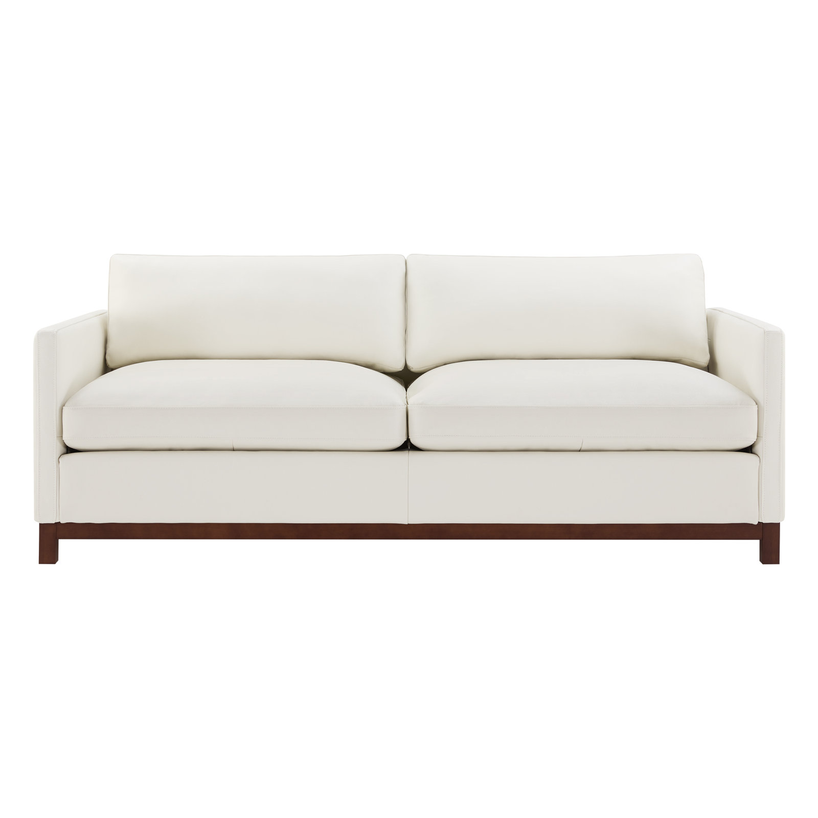 Liz 84" Genuine Leather Sofa, Florida Coconut Milk