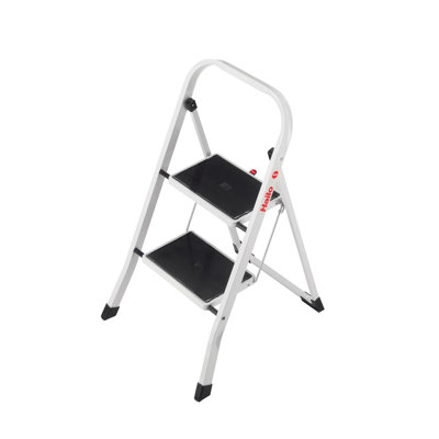 Hailo K20 2-Step steel stool with 330 lb. Load Capacity