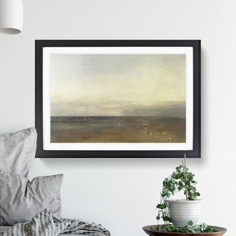 The Evening Star by Joseph Mallord William Turner - Picture Frame Painting, 27cm H x 36cm W x 2cm D, Black