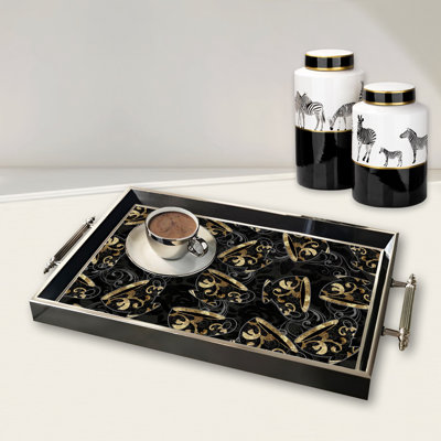 Elegant Glass Tray, 19.7 x 11.4 x 1.4 inches | 100% Durable Glass Construction | Easy to Clean with Damp Cloth | Ideal for Serving, Decorative Display, and Organizing | Stylish Addition to Home Décor