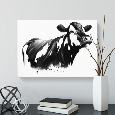 Monochrome Cow Art Vol.2 - Wrapped Canvas