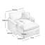 Canapé et chaise en velours côtelé 45,5 po Hassib-1102845470