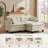 Modular Sectional Sofa, 76.5" L-shaped Corduroy Comfy Sectional Couches For Living Room, 2-seater Cloud Couches With 1 Movable Ottoman, Flexible Combination Modern Deep Seat Sofa (beige)-1323058755