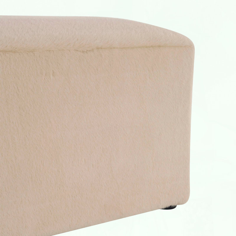 Repose-pieds long en peluche avec tissu doux et design confortable