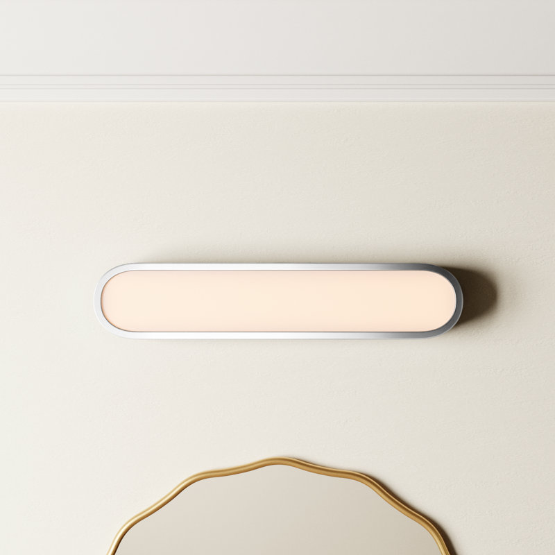 Celise Lamaria Dimmable LED Bath Bar, White/Polished Chrome, 30"