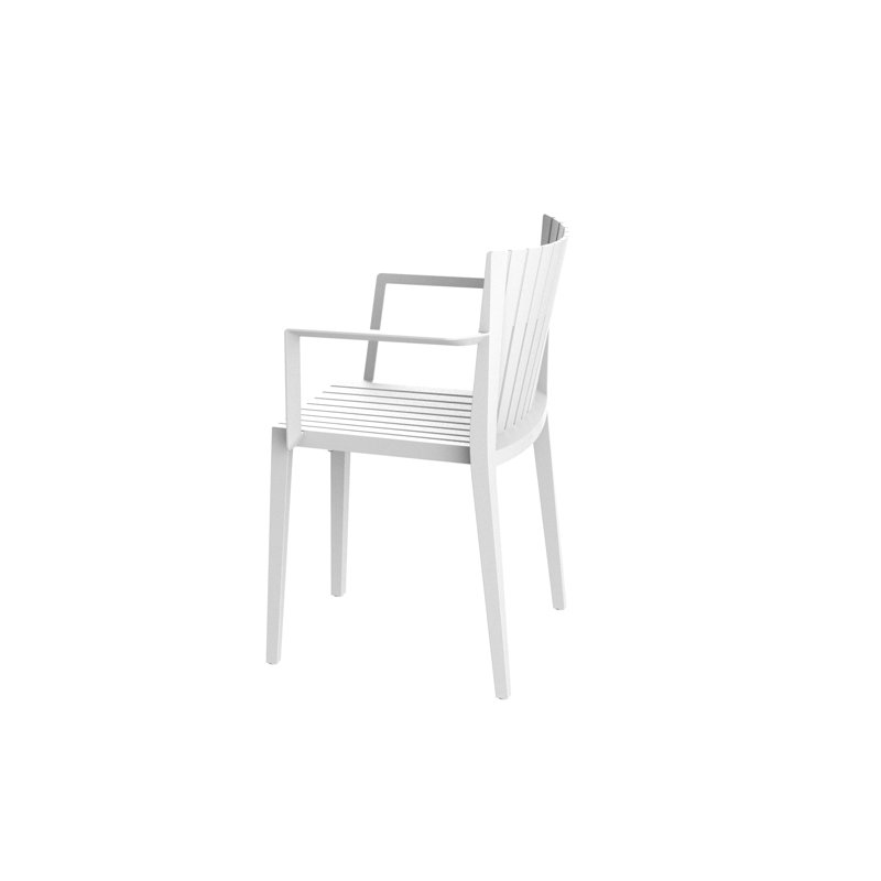 Spritz Stacking Patio Dining Chair, White