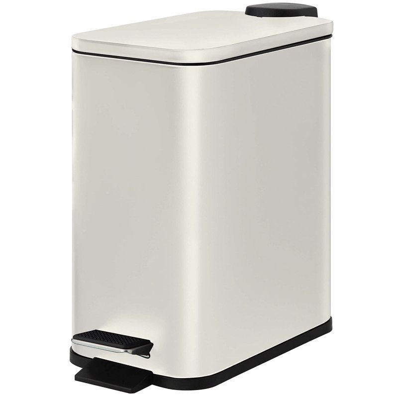Poubelle à pédale 1,32 gallons, Blanc