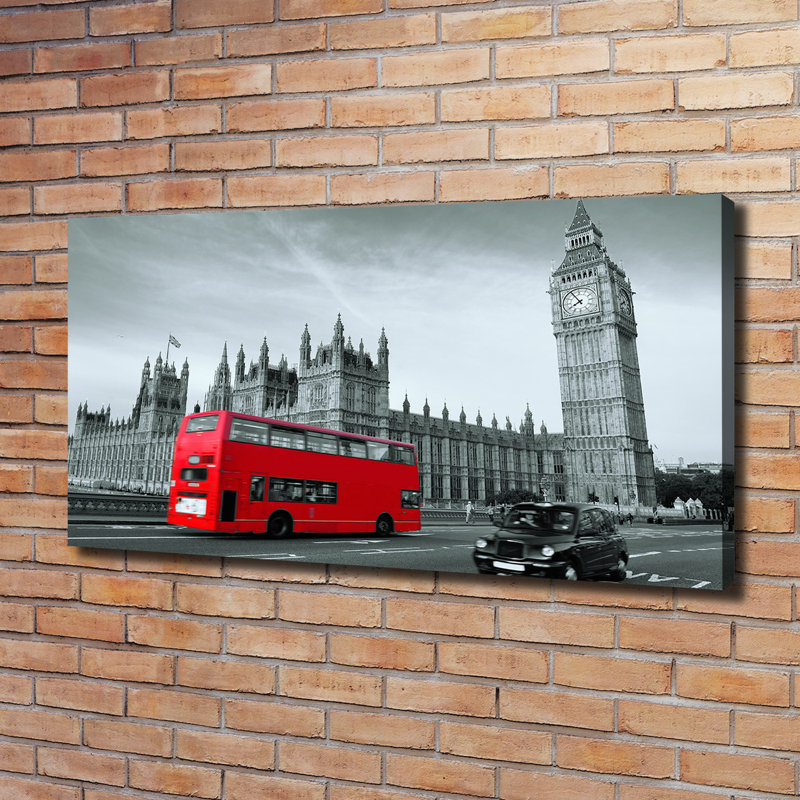 London Bus - No Frame Print on Canvas