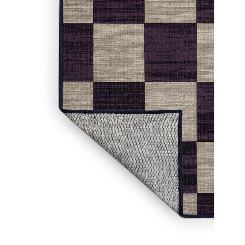 Tapis mauve lavable à la machine, Carré 8 pi
