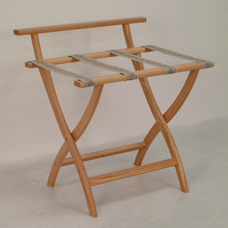 Porte-bagage en bois, Chêne clair, gris