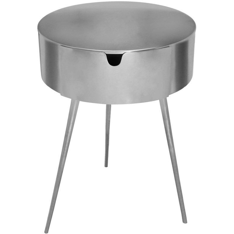 Table de chevet 1 tiroir Bali, Argent