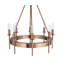Lustre en roue de chariot à 8 lumières de style bougie Retta-1422160309