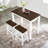 Industrial 4-Piece Bar Table And Chairs Set, Space-Saving Design For Compact Living And Dining Areas, Dining Table Set-163503367