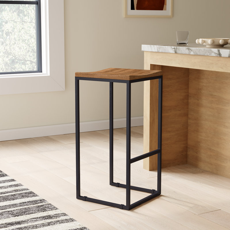 Presley Counter Stool with Metal Frame, Bar Stool (30" Seat Height)