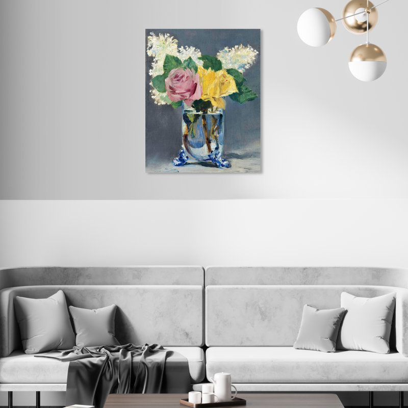 Edward Manet - Lilas et roses, H 20 po x l 16 po x P 0,8 po