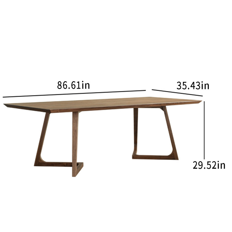 Table de salle à manger, L 35,43 po x L 86,61 po
