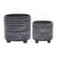 S / 2 POT DE FLEURS 6/8 "NOIR
