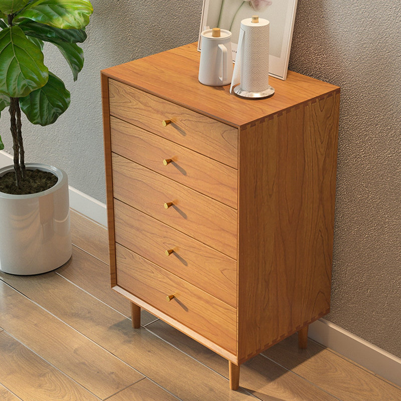 Commode à tiroirs simple et moderne, Bois de cerisier