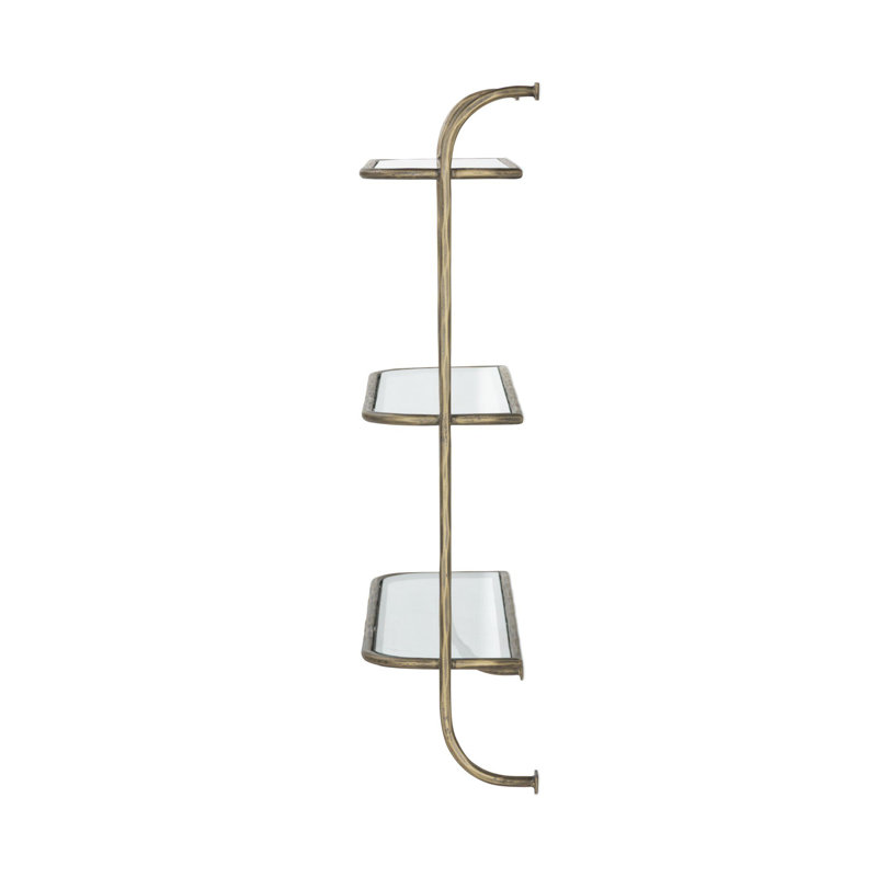Swinton Shelf-Hammered Gunmetal, Hammered Aged Brass