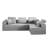 Boneless L Shape Modular Sectional Sofa, Compressed Sectional Sofa Modern Minimalist Style Corduroy Couch,Unfold Into A Bed, Bedroom, Comfy Compressed Sofa Couch Space-Efficient Design-7151128