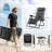 Set of 3 Folding Zero Gravity Reclining Chair Set with Side Table, Lounge Chairs Set with Headrest-2132563975