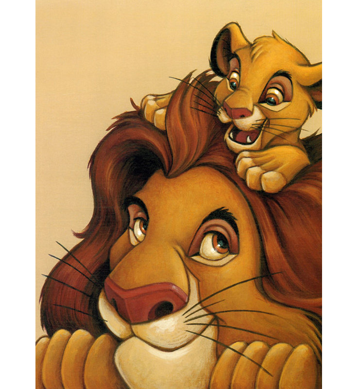 Simba et Mufasa - Mon père, mon ami, H 24 po x l 18 po