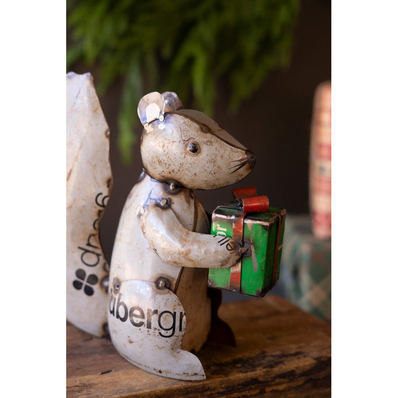 ENSEMBLE DE TROIS CRITÈRES EN BOIS DE NOYAU EN MÉTAL RECYCLÉ