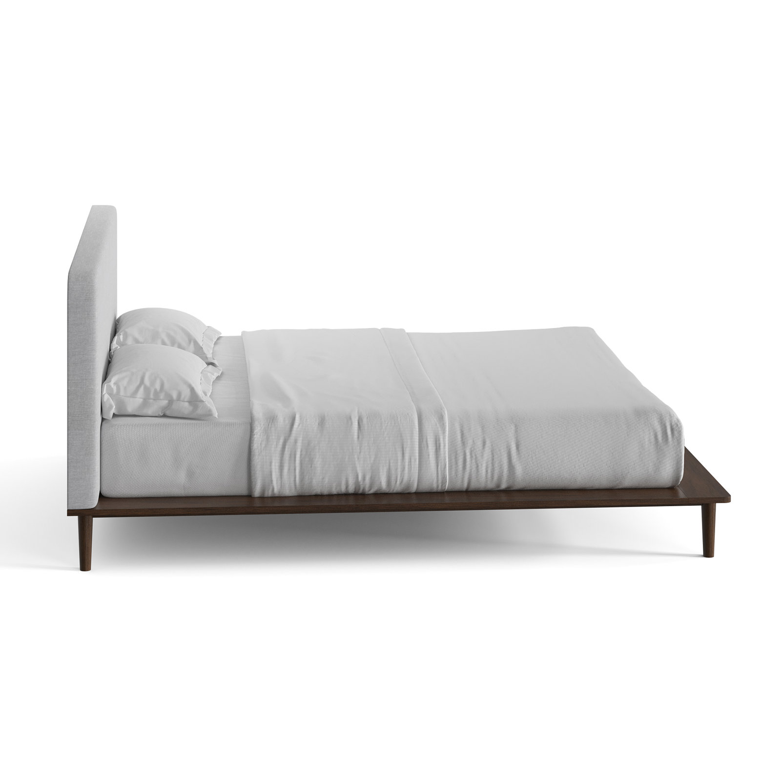 Alab Upholstered Bed, King, Walnut