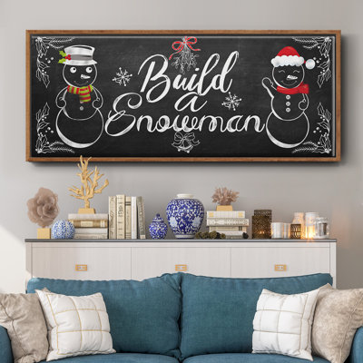 «Build a Snowman» - Toile encadrée