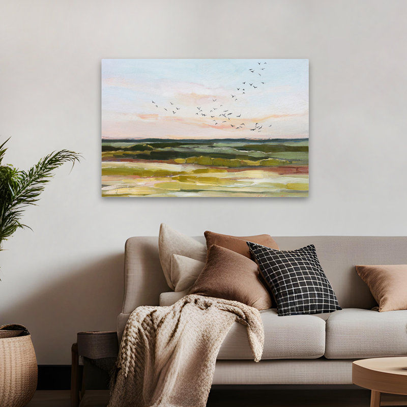 Overhead - paysages, oiseaux, art, H 48 po x l 32 po
