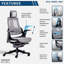 Fauteuil de direction ergonomique, gris