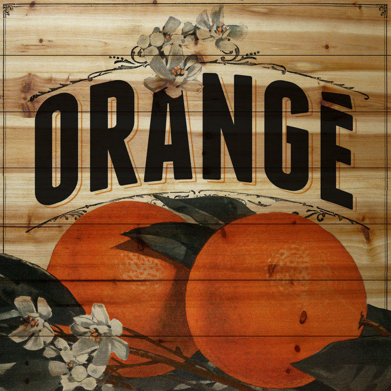French Fruit Natural Pine Wood Wall Art, 40" x 40"