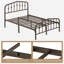 Metal Bed with Arched Headboard and Footboard-903361660-932308567
