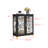Modern Glass Display Cabinet with Double Doors, Adjustable Shelves & Gold-Tone Hardware, Freestanding Storage Cabinet for Living Room or Dining Room-1274286175