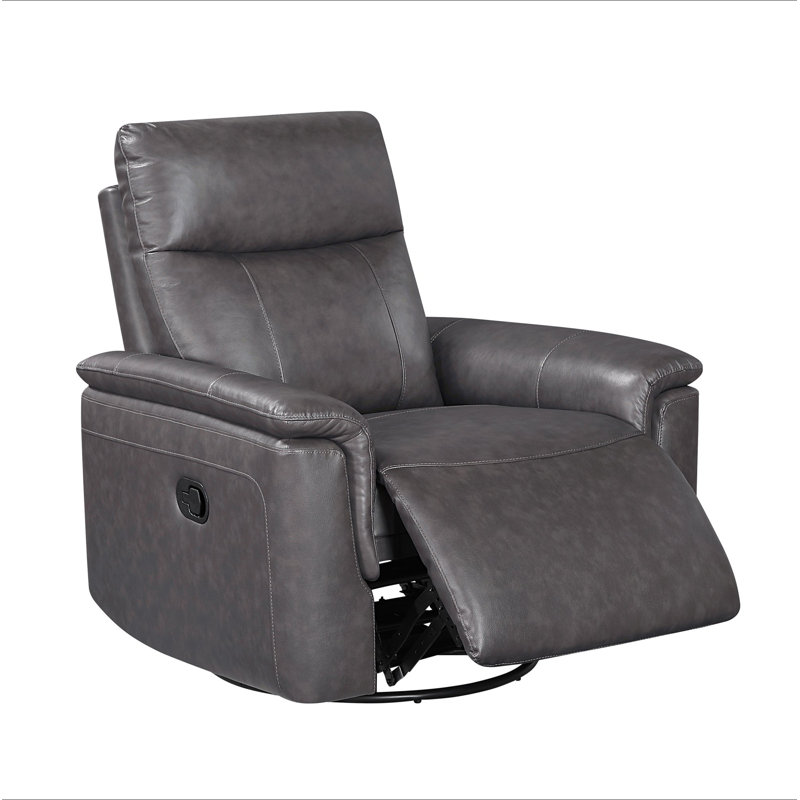 Mobilier de salon pivotant en cuir brun foncé luxueux luxueux de qualité supérieure, Marron foncé