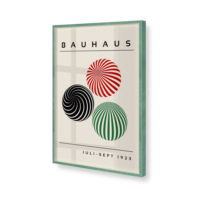 Sphères géométriques du Bauhaus, Cadre simple citronnelle, H 11 po x l 9 po