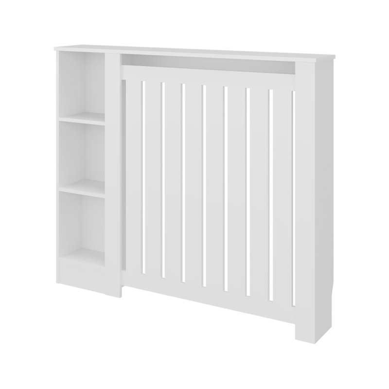 Radiator Cover Cabinet, 3 Shelves, White