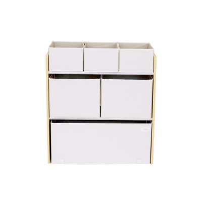 3 bacs - Unité de rangement pour jouets avec 6 bacs 