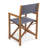 Cukor Coastal Acacia Wood Folding Outdoor Director Chairs, Gray Polyester Fabric Seat & Teak Brown Frame for Patio, Deck & Balcony-1609527895