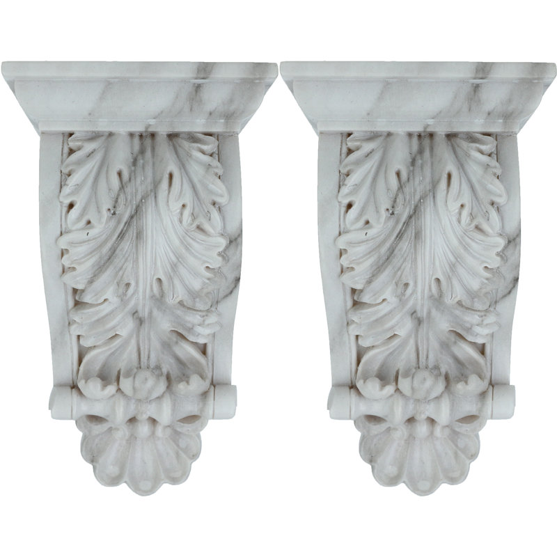 Applique pour rideau Botti, Marbre blanc