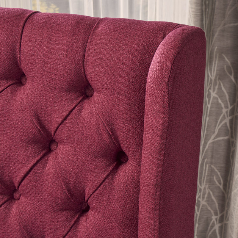 Chaise de salle à manger rembourrée Toshia, Rouge