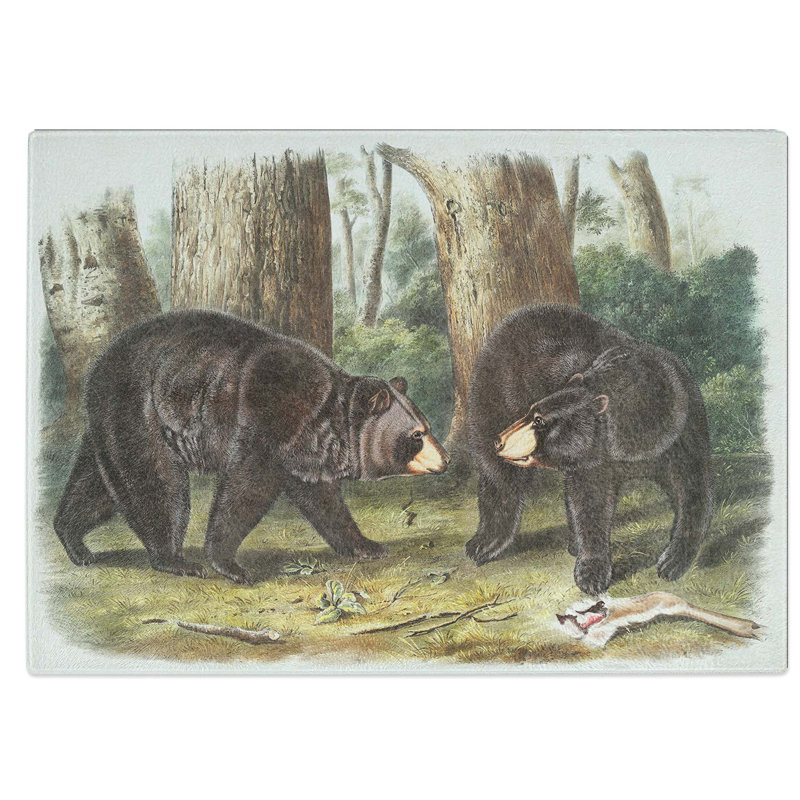 Tempered Glass American Bears Chopping Board, 39 cm W x 28.5 cm L
