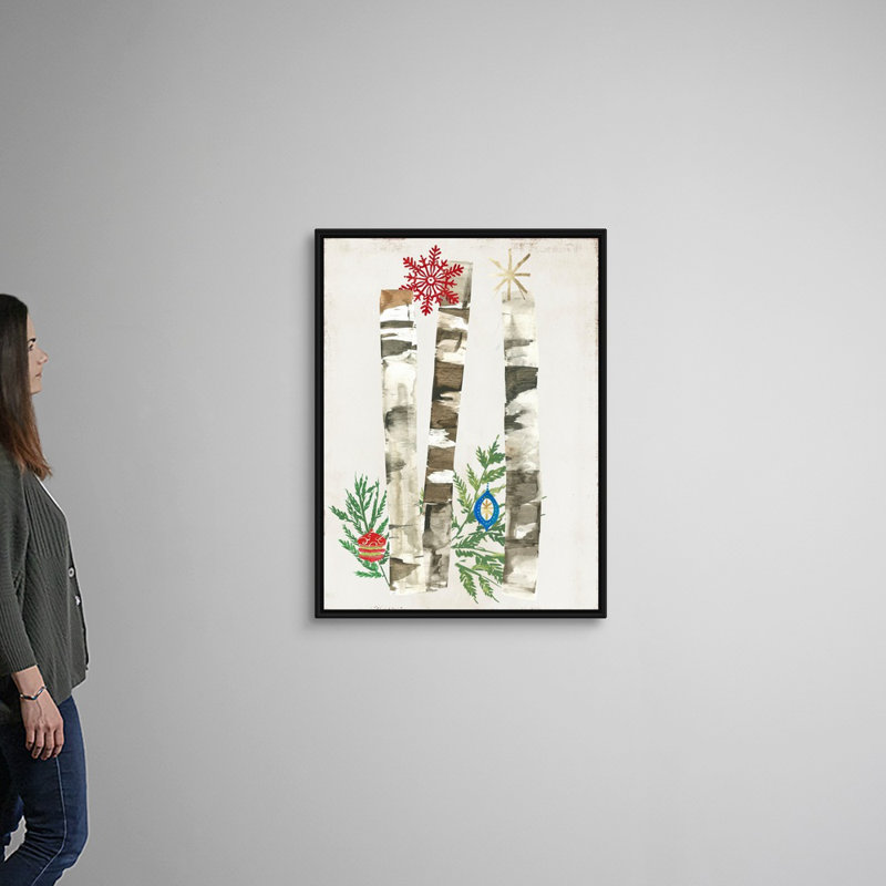 Jingle Bells-reproduction d’art sur toile, 42" H x 32" W x 1.75" D, Cadre noir