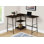 Bureau d'ordinateur, bureau personnel, coin, tablettes de rangement, L 48 po, forme en L, travail, ordinateur portable, stratifié, métal noir, contemporain, moderne
