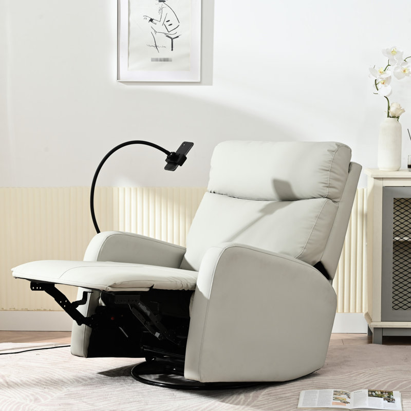 360 Swivel Rocking Chair - Comfortable Design Gray For Enjoyment Living Room Style Fashion