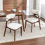 Chaise rembourrée en bois massif, ensemble de chaises d'appoint Modern Glam-131090350