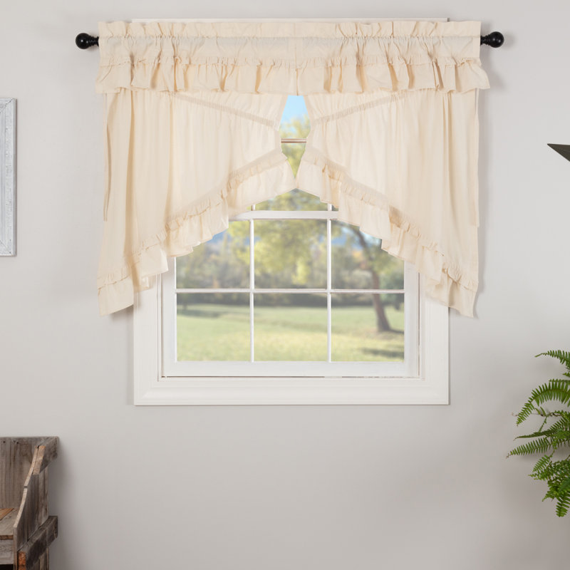 Grantville Cotton Window Valance, Natural Cream