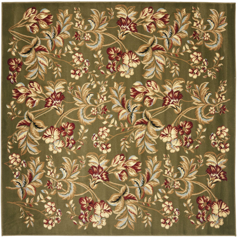 Carolane Performance Floral Rug, Square 8'