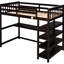 Lit mezzanine simple avec tablette et bureau pour une utilisation d'espace - Options de rangement colorées-1996316087-1996316088