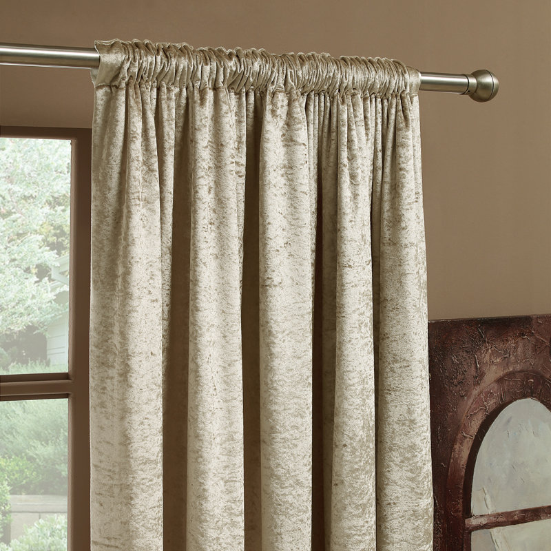Baker Room Darkening Curtain Pair, Light Cream, 168 W x 137 D cm